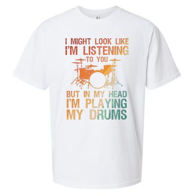 Funny Drummer Art For Drum Player Percussion Lover Sueded Cloud Jersey T-Shirt