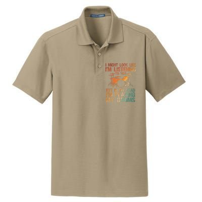 Funny Drummer Art For Drum Player Percussion Lover Dry Zone Grid Polo