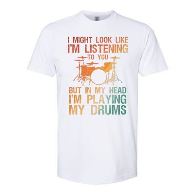 Funny Drummer Art For Drum Player Percussion Lover Softstyle CVC T-Shirt