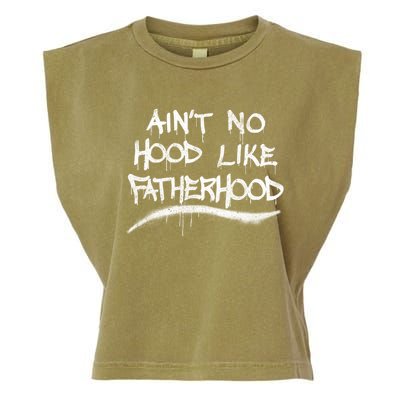 Father's Day Ain't No Hood Like Fatherhood Great Gift Garment-Dyed Women's Muscle Tee