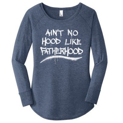 Father's Day Ain't No Hood Like Fatherhood Great Gift Women's Perfect Tri Tunic Long Sleeve Shirt