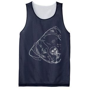 Funny Dog American Bulldog Mesh Reversible Basketball Jersey Tank