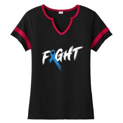 Funny Diabetes Awareness Month Fight Vintage T1 T2 Ladies Halftime Notch Neck Tee