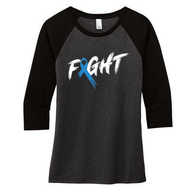 Funny Diabetes Awareness Month Fight Vintage T1 T2 Women's Tri-Blend 3/4-Sleeve Raglan Shirt