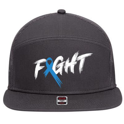 Funny Diabetes Awareness Month Fight Vintage T1 T2 7 Panel Mesh Trucker Snapback Hat