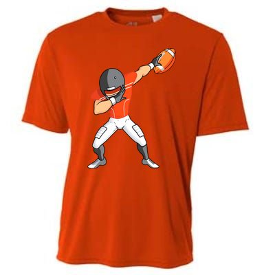 Footballer Dabbing American Football Funny Dab Gift Cooling Performance Crew T-Shirt