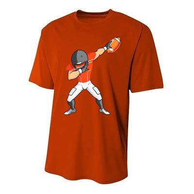 Footballer Dabbing American Football Funny Dab Gift Performance Sprint T-Shirt