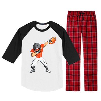 Footballer Dabbing American Football Funny Dab Gift Raglan Sleeve Pajama Set