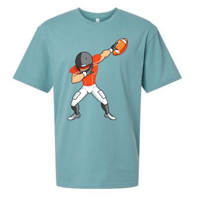 Footballer Dabbing American Football Funny Dab Gift Sueded Cloud Jersey T-Shirt