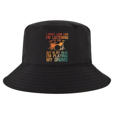 Funny Drummer Art For Drum Player Percussion Lover Cool Comfort Performance Bucket Hat
