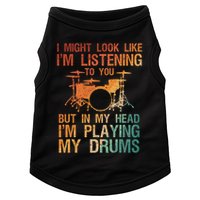 Funny Drummer Art For Drum Player Percussion Lover Doggie Tank