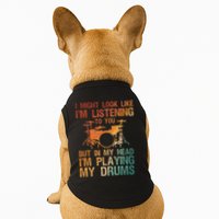Funny Drummer Art For Drum Player Percussion Lover Doggie Tank