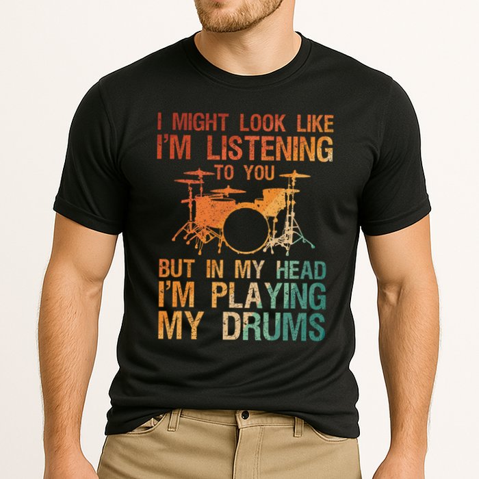 Funny Drummer Art For Drum Player Percussion Lover Performance Shirt