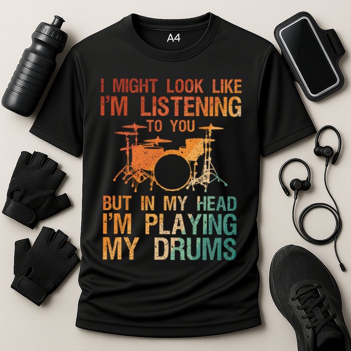Funny Drummer Art For Drum Player Percussion Lover Performance Shirt