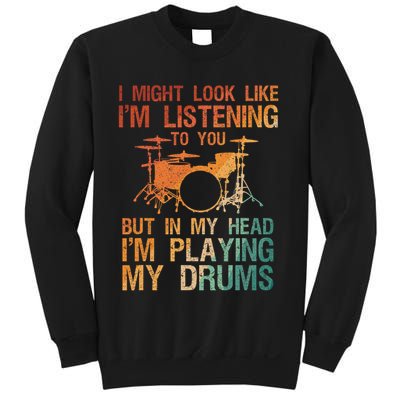 Funny Drummer Art For Drum Player Percussion Lover Sweatshirt