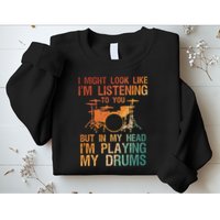 Funny Drummer Art For Drum Player Percussion Lover Sweatshirt