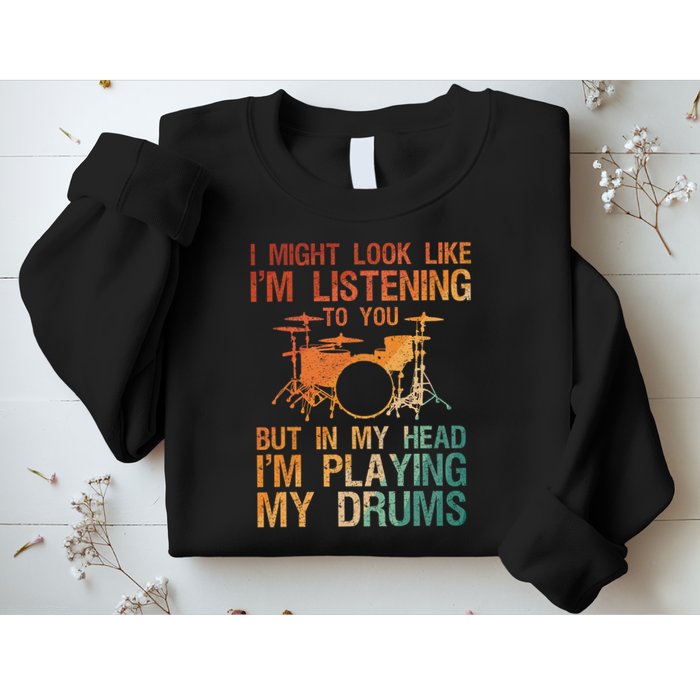 Funny Drummer Art For Drum Player Percussion Lover Sweatshirt
