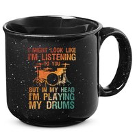 Funny Drummer Art For Drum Player Percussion Lover 15oz Campfire Ceramic Mug