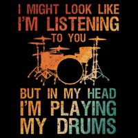Funny Drummer Art For Drum Player Percussion Lover 16 in Basic Backpack