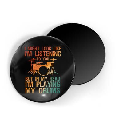 Funny Drummer Art For Drum Player Percussion Lover Magnet