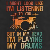 Funny Drummer Art For Drum Player Percussion Lover Large Microfiber Waffle Golf Towel
