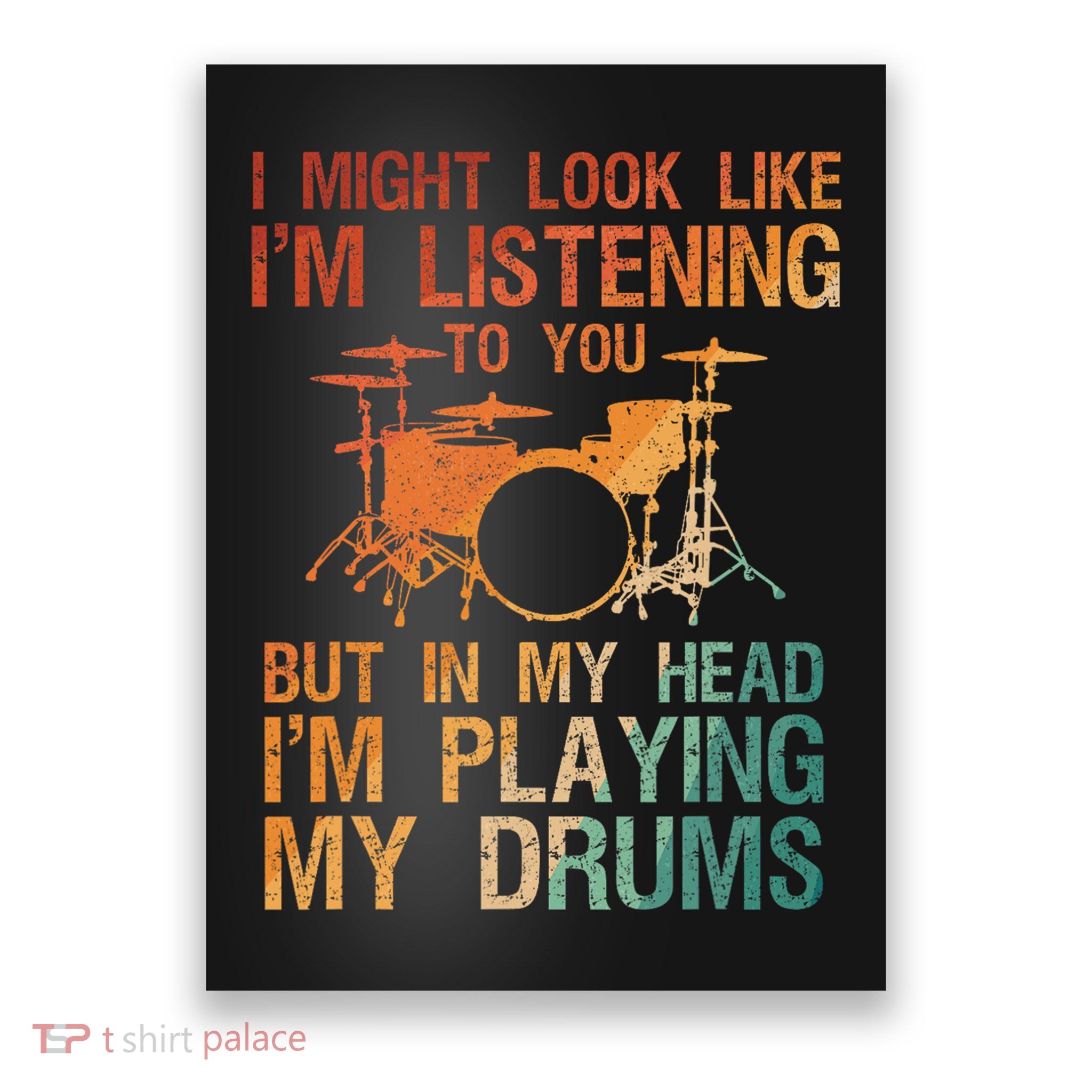 Funny Drummer Art For Drum Player Percussion Lover Poster