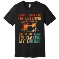 Funny Drummer Art For Drum Player Percussion Lover Premium T-Shirt