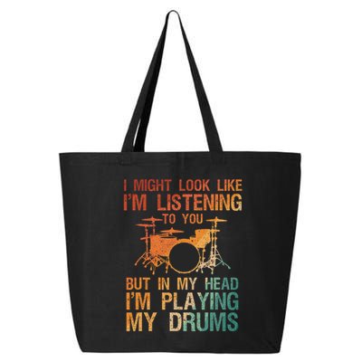 Funny Drummer Art For Drum Player Percussion Lover 25L Jumbo Tote