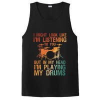 Funny Drummer Art For Drum Player Percussion Lover PosiCharge Competitor Tank