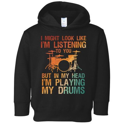 Funny Drummer Art For Drum Player Percussion Lover Toddler Hoodie