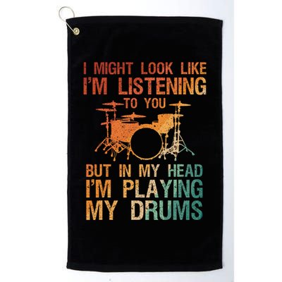Funny Drummer Art For Drum Player Percussion Lover Golf Towel