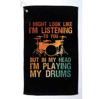 Funny Drummer Art For Drum Player Percussion Lover Golf Towel
