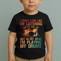 Funny Drummer Art For Drum Player Percussion Lover Toddler T-Shirt