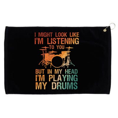 Funny Drummer Art For Drum Player Percussion Lover Grommeted Golf Towel