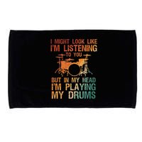 Funny Drummer Art For Drum Player Percussion Lover Microfiber Hand Towel