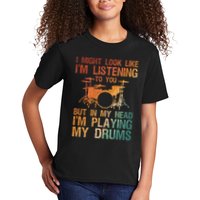 Funny Drummer Art For Drum Player Percussion Lover Kids T-Shirt