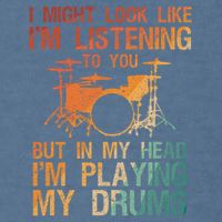 Funny Drummer Art For Drum Player Percussion Lover Garment-Dyed Sweatshirt