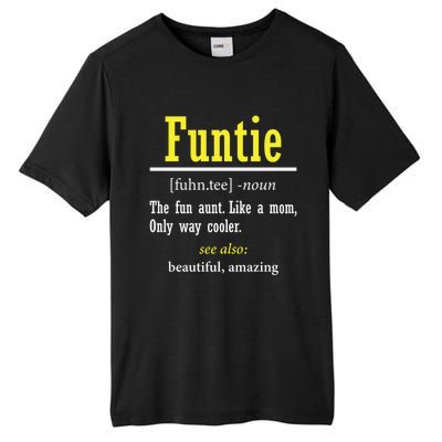 Funtie Definition Auntie Lover Family Aunt Birthday Funny Cute Gift Tall Fusion ChromaSoft Performance T-Shirt