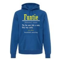 Funtie Definition Auntie Lover Family Aunt Birthday Funny Cute Gift Premium Hoodie