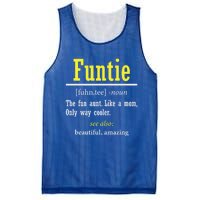 Funtie Definition Auntie Lover Family Aunt Birthday Funny Cute Gift Mesh Reversible Basketball Jersey Tank