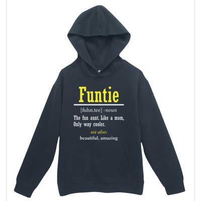 Funtie Definition Auntie Lover Family Aunt Birthday Funny Cute Gift Urban Pullover Hoodie