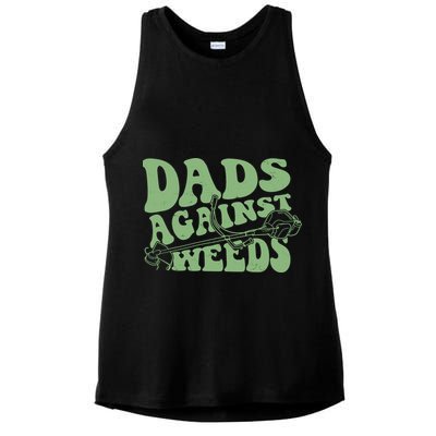 Funny Dads Against Weeds Lawn Weed Wacker Ladies PosiCharge Tri-Blend Wicking Tank