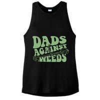 Funny Dads Against Weeds Lawn Weed Wacker Ladies PosiCharge Tri-Blend Wicking Tank