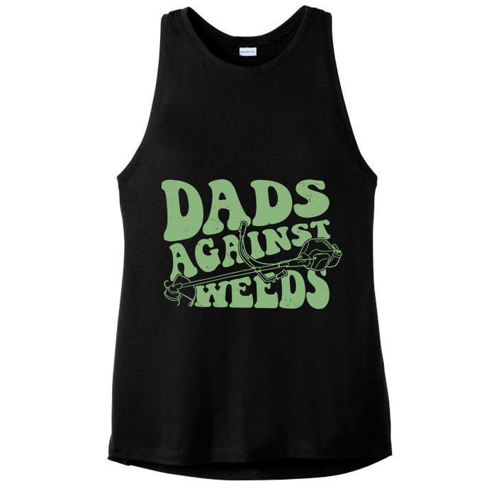 Funny Dads Against Weeds Lawn Weed Wacker Ladies PosiCharge Tri-Blend Wicking Tank