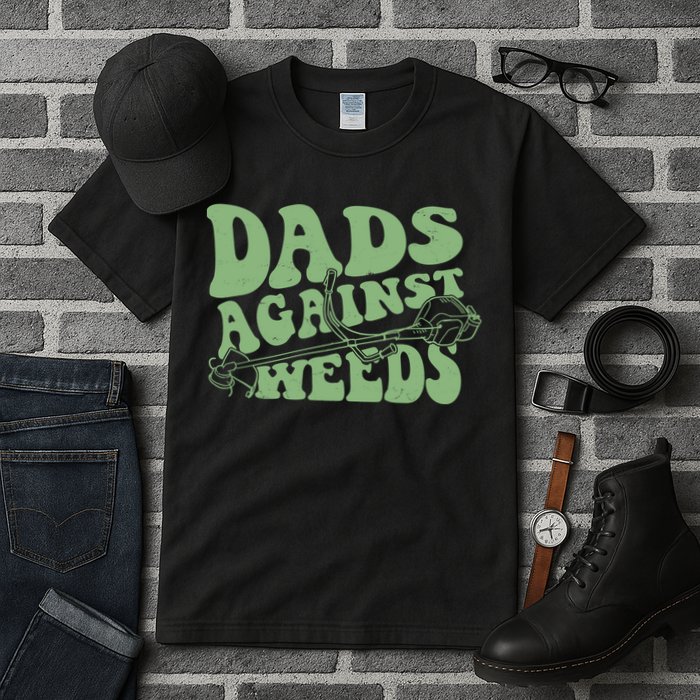 Funny Dads Against Weeds Lawn Weed Wacker Tall T-Shirt
