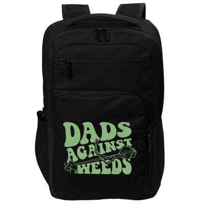Funny Dads Against Weeds Lawn Weed Wacker Impact Tech Backpack