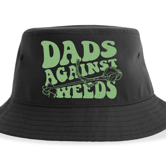 Funny Dads Against Weeds Lawn Weed Wacker Sustainable Bucket Hat