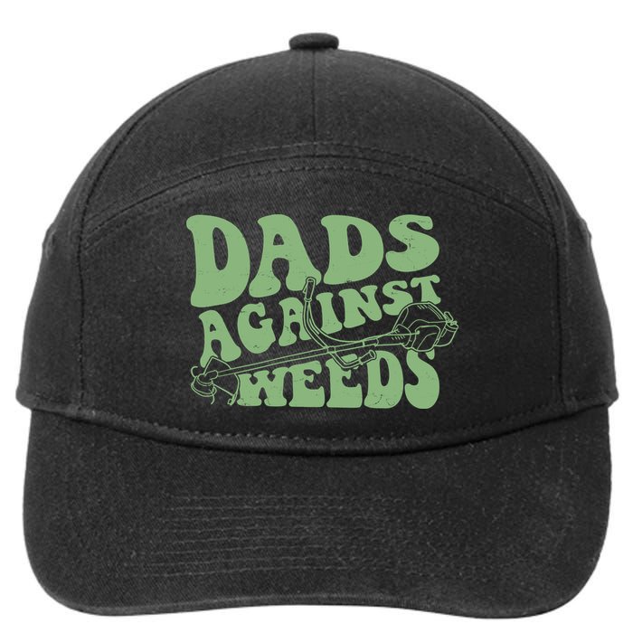 Funny Dads Against Weeds Lawn Weed Wacker 7-Panel Snapback Hat