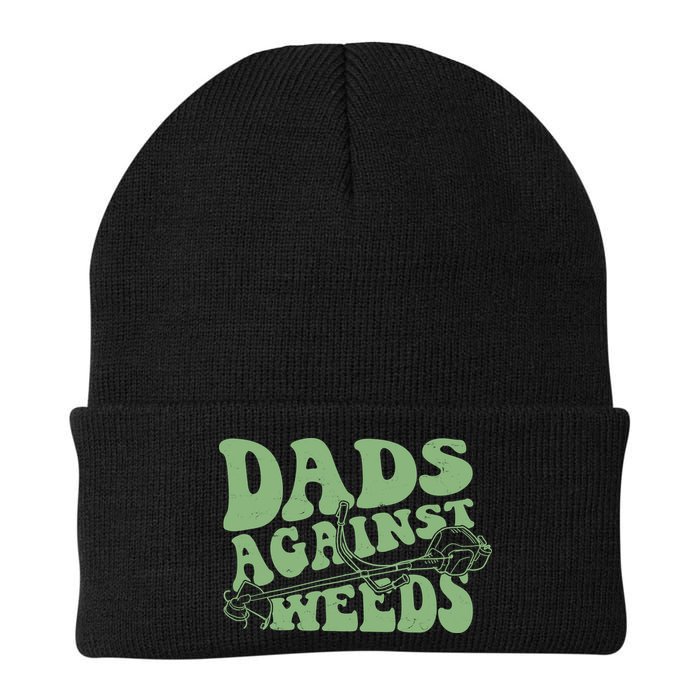 Funny Dads Against Weeds Lawn Weed Wacker Beanie