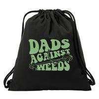 Funny Dads Against Weeds Lawn Weed Wacker Drawstring Bag